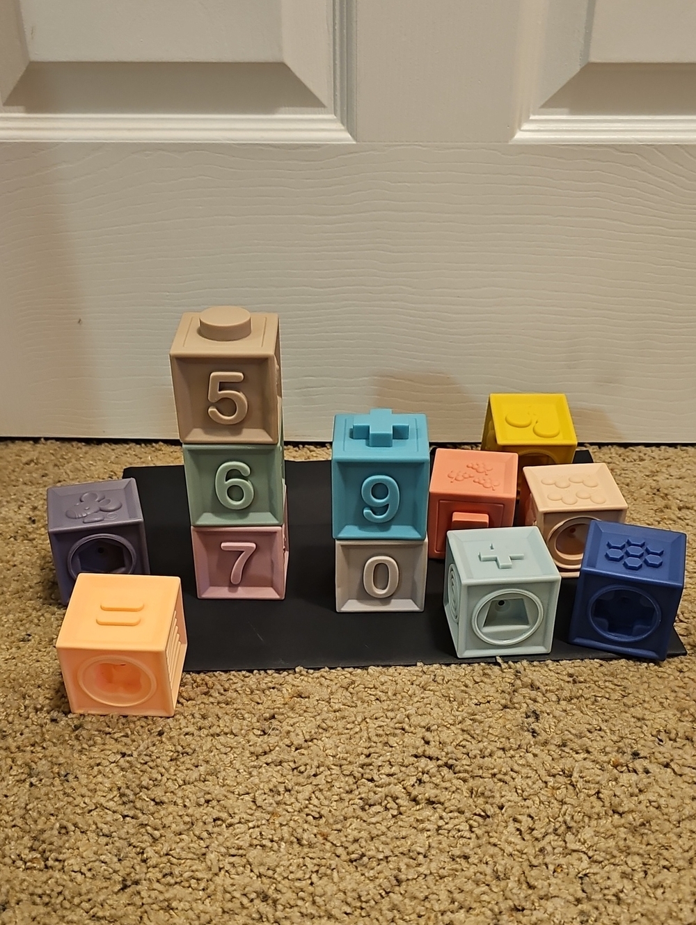 Pastel Number Stackable Sensory Blocks - Multi Color